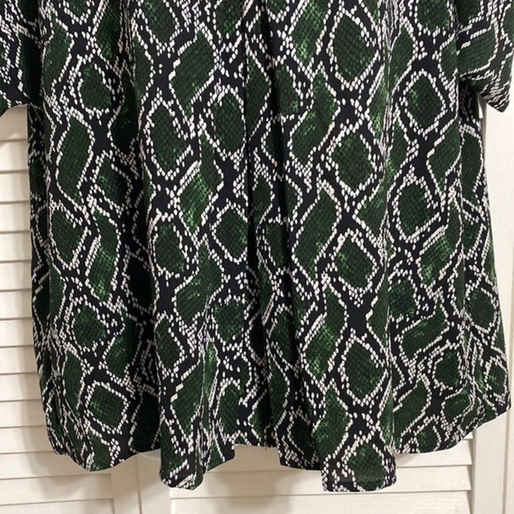 Michael Kors Green Python Print Top - image 3